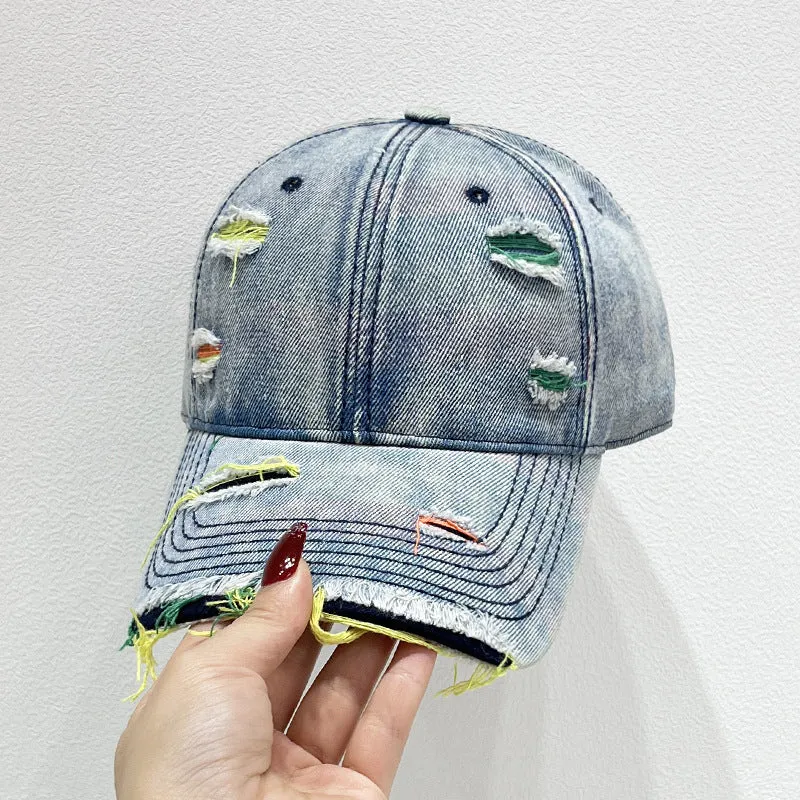 Damen Baseballkappe im Used-Look aus Jeans Skanto 1784084142