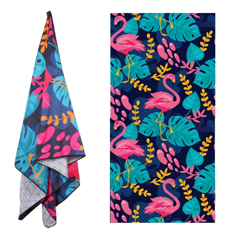 Strandtuch mit tropischem Flamingo-Muster Skanto