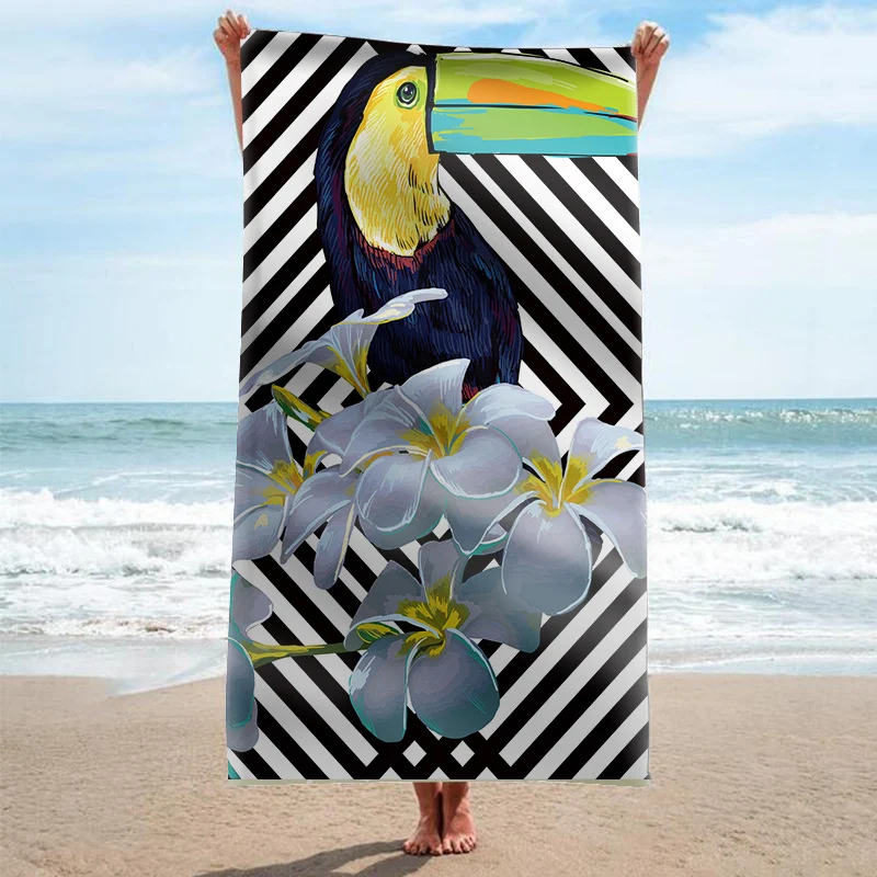 Strandtuch mit tropischem Flamingo-Muster Skanto