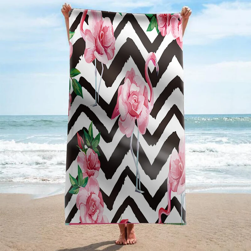 Strandtuch mit tropischem Flamingo-Muster Skanto