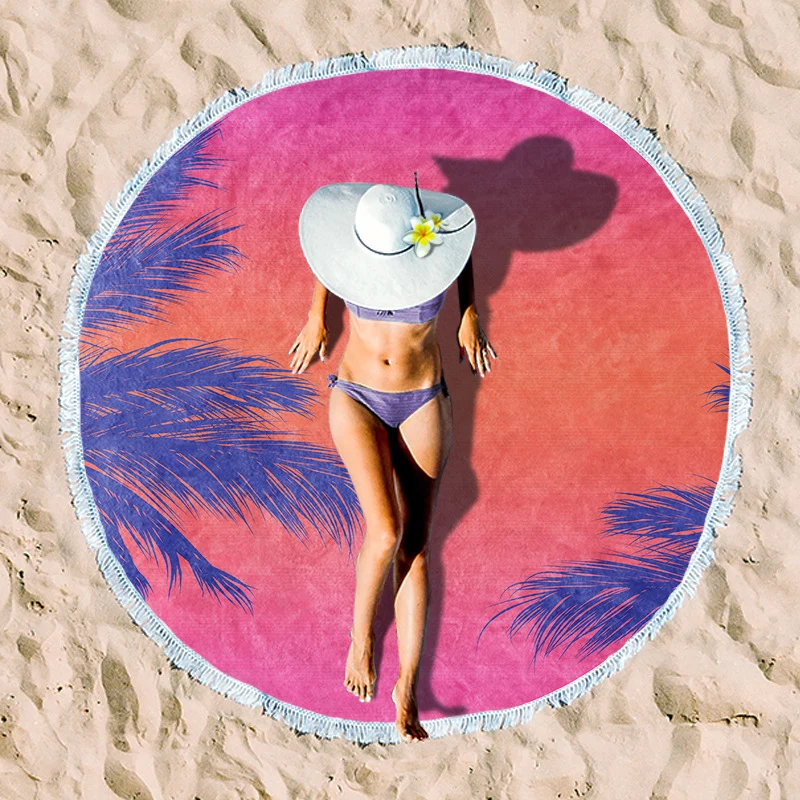 Rundes Strandtuch mit einzigartigem Ethno-Muster Skanto