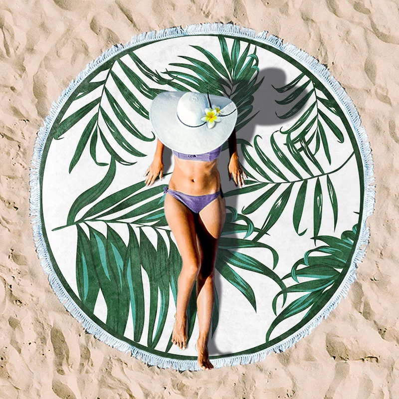 Rundes Strandtuch mit einzigartigem Ethno-Muster Skanto