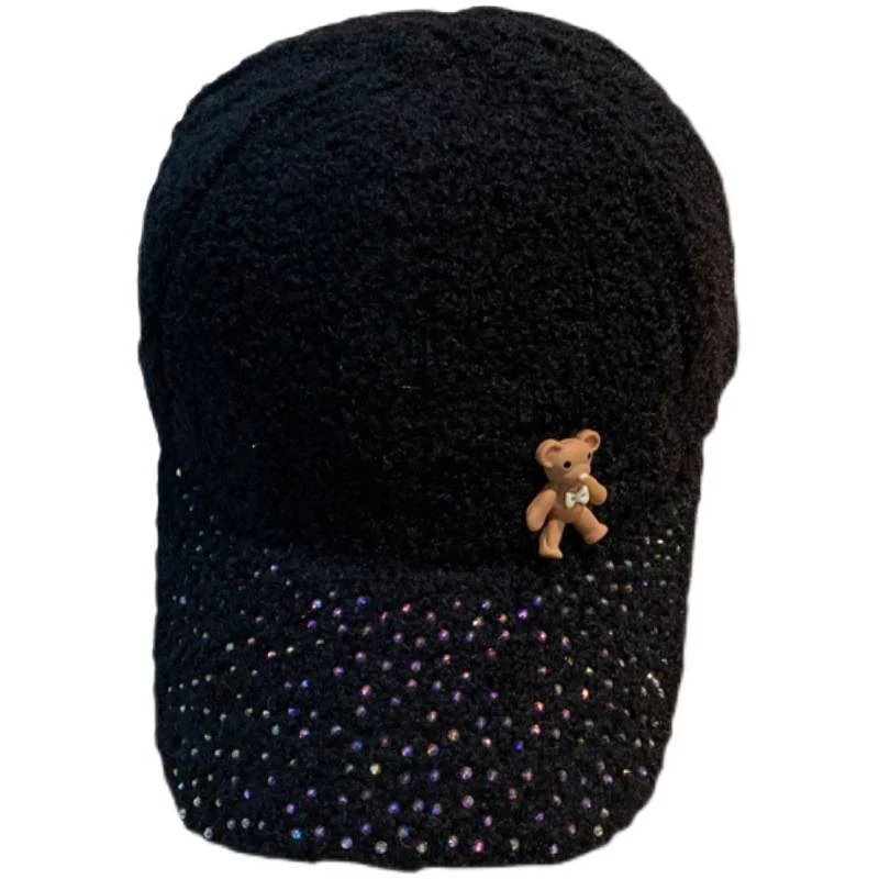 Damen Schimmernde Flauschige Baseball Cap Skanto