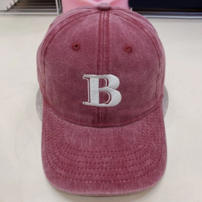 Damen Baseballkappe aus Baumwolle im Used-Look mit Buchstabenstickerei Skanto