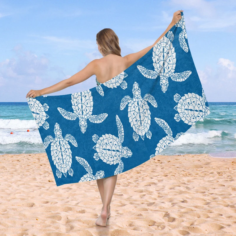 Strandtuch mit kreativem Schildkröten-Motiv Skanto