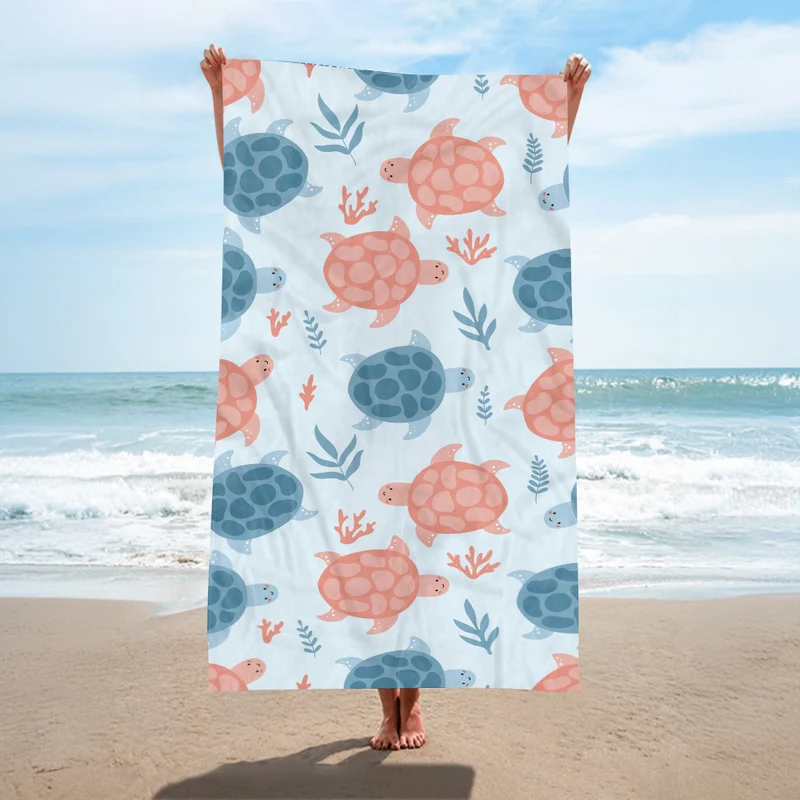 Strandtuch mit kreativem Schildkröten-Motiv Skanto