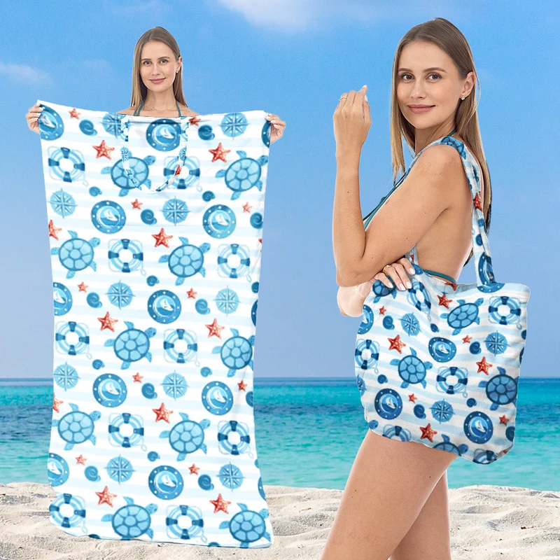 Multifunktionales Strandtuch mit integrierter Tragetasche Skanto