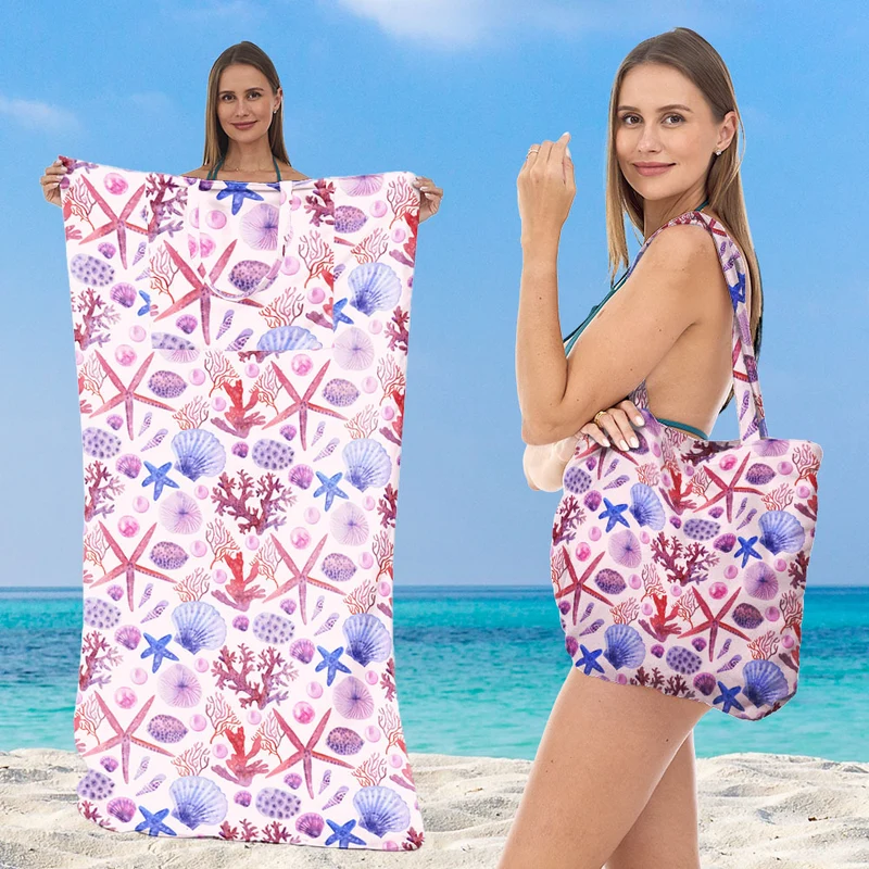 Multifunktionales Strandtuch mit integrierter Tragetasche Skanto