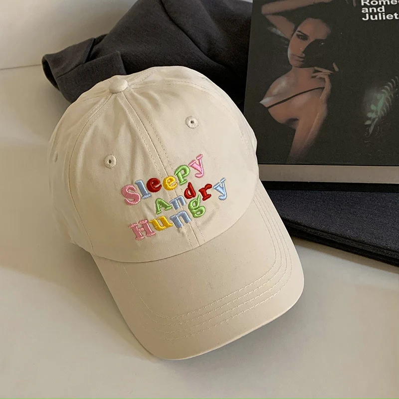 Damen Relaxte Baumwoll Baseball Cap mit Verspielter Stickerei Skanto