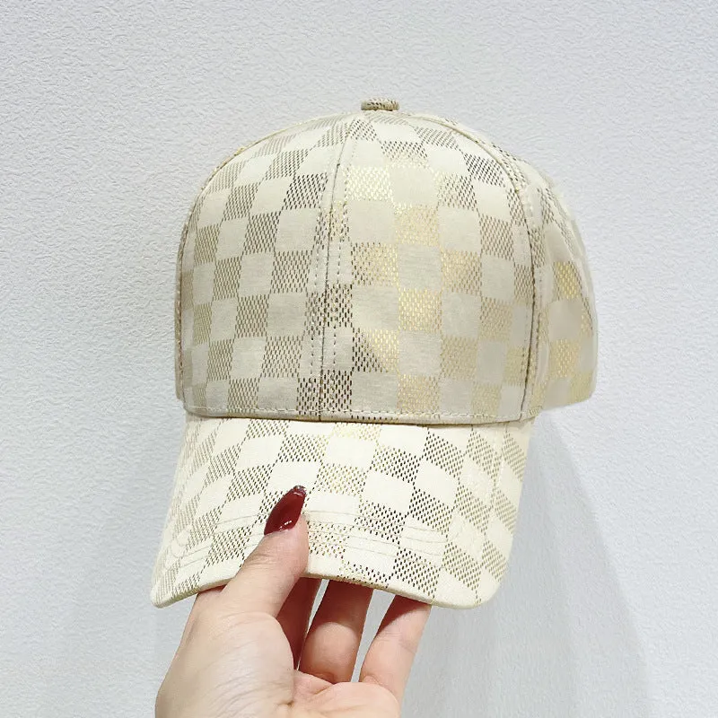Damen Karierte Mesh Baseball Cap Skanto
