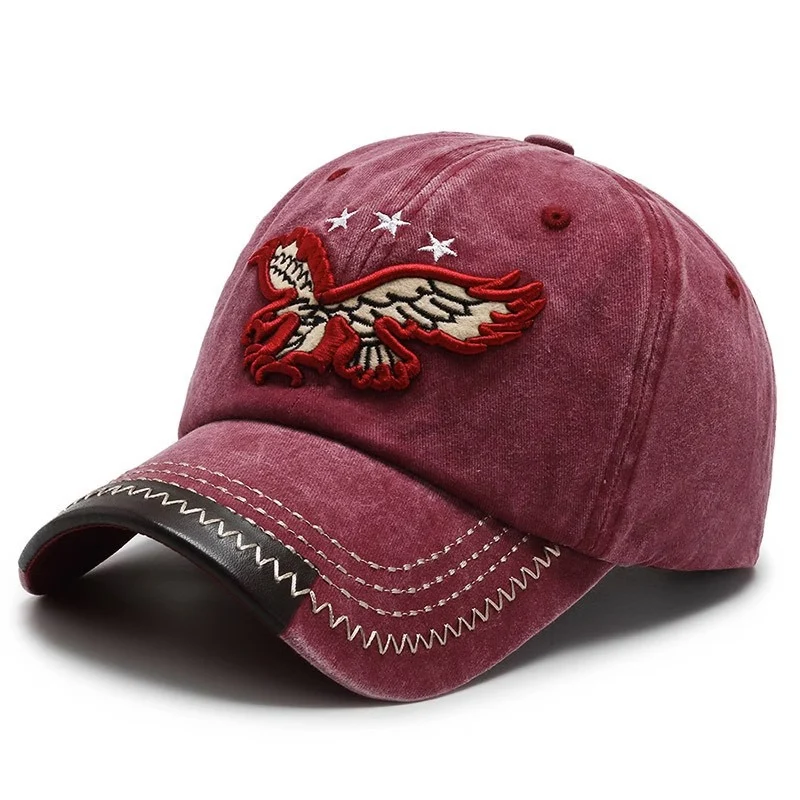 Herren Distressed Bestickte Baseballkappe Skanto