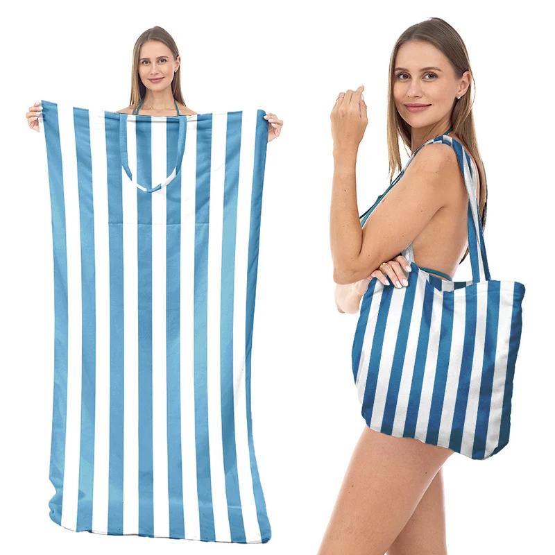 Strandtuch mit integriertem Tragetaschen-Design Skanto