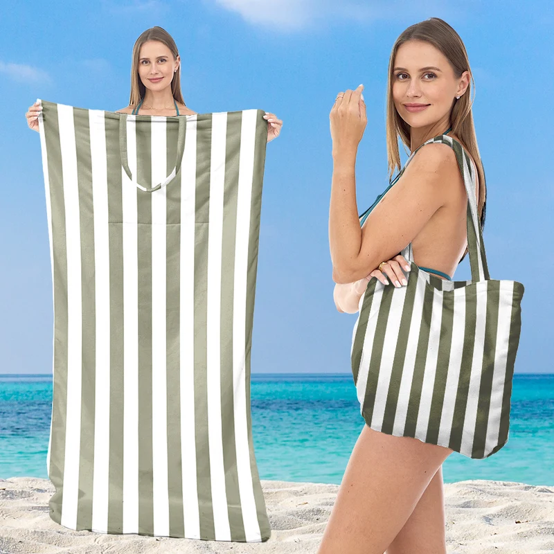Strandtuch mit integriertem Tragetaschen-Design Skanto