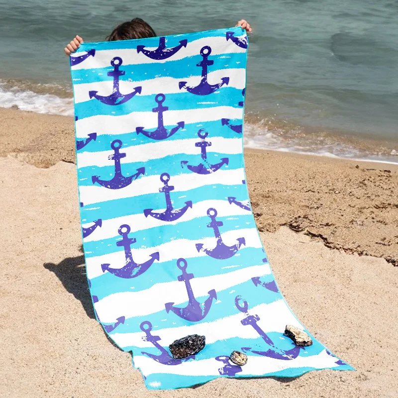 Strandtuch mit hellem Salamander- und Eiscreme-Design Skanto