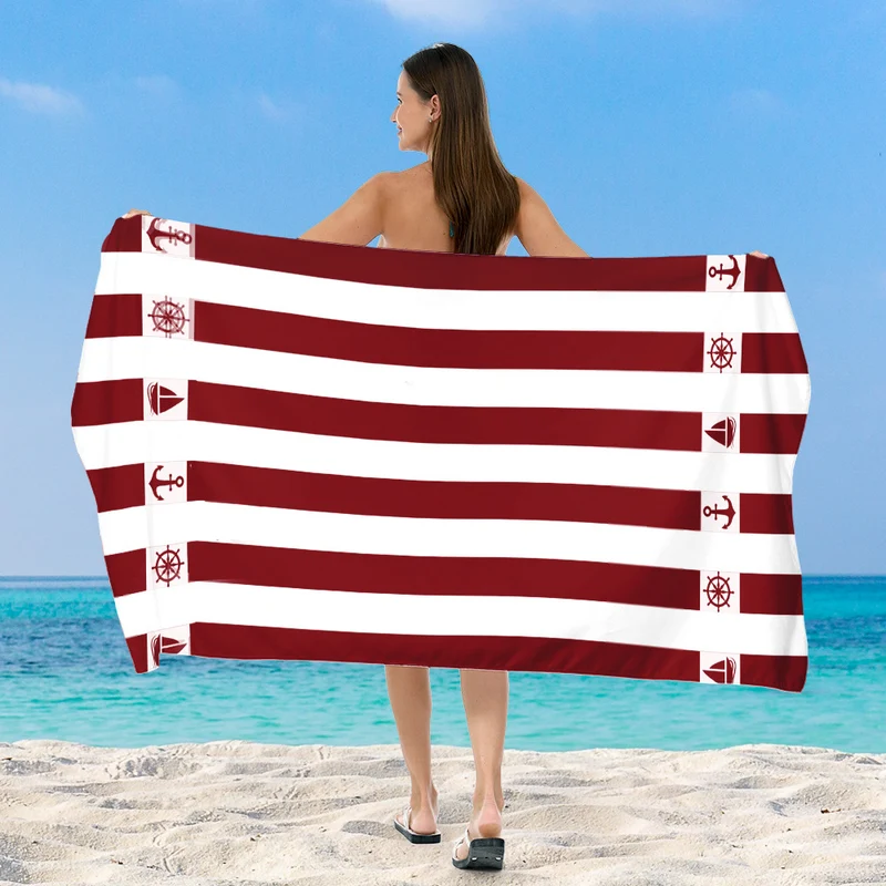 Strandtuch mit hellem Salamander- und Eiscreme-Design Skanto