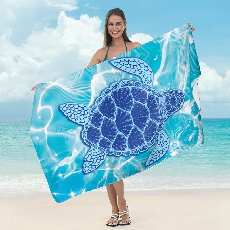 Strandtuch mit exotischem Palmenmuster und weicher Mikrofaser-Qualität Skanto