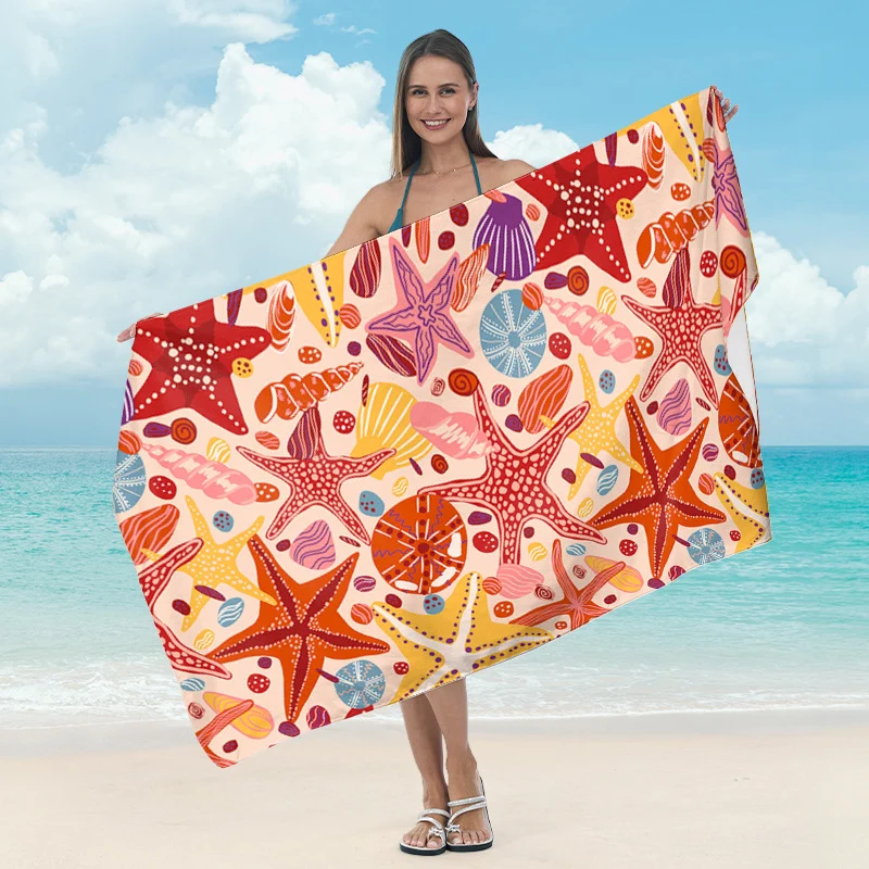 Strandtuch mit exotischem Palmenmuster und weicher Mikrofaser-Qualität Skanto
