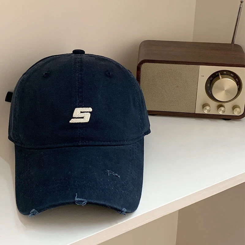 Herren Distressed Baumwoll-Baseballkappe verstellbar Skanto