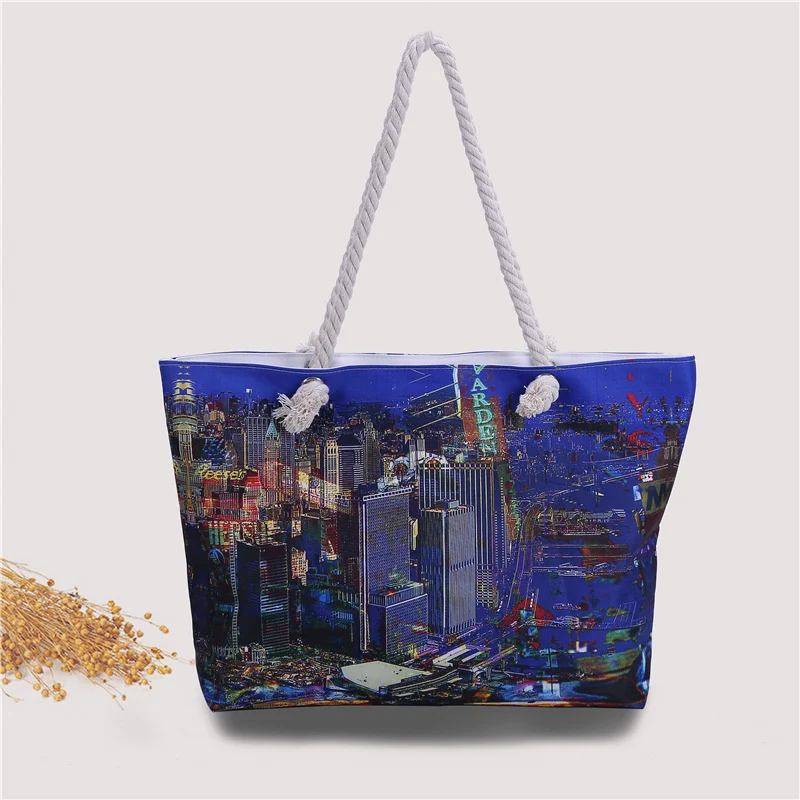 Große Strandtasche mit London-Motiv Skanto