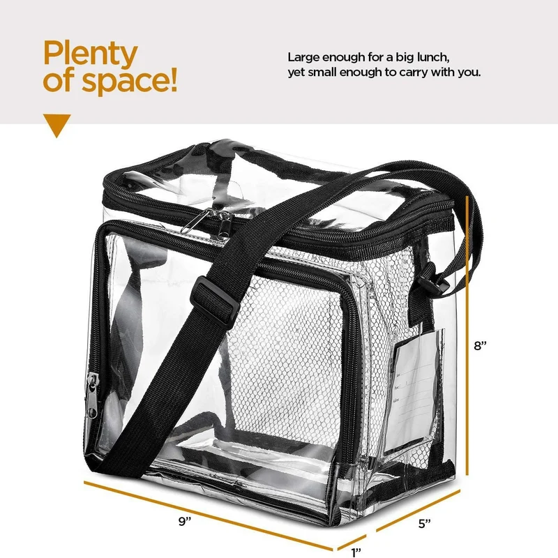 Transparente Transporttasche mit Netztaschen Skanto