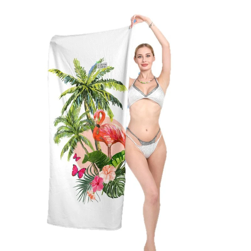 Strandtuch mit exotischem Flamingo-Motiv Skanto