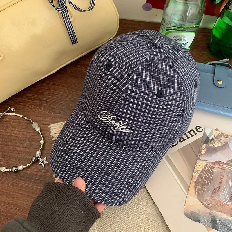 Lässige Damen-Baseballcap mit Karomuster Skanto