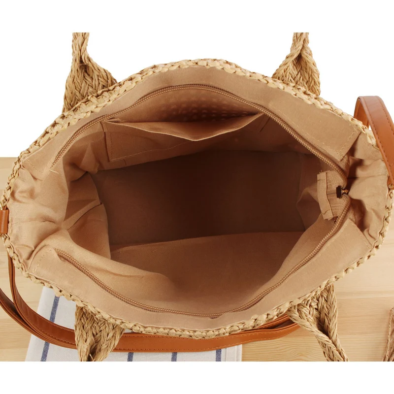 Handtasche mit Flechtdesign und abnehmbarem Schultergurt Skanto