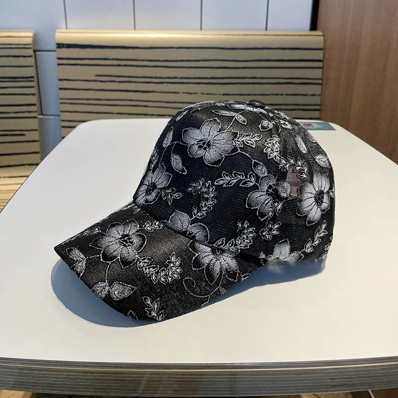 Damen Baseballkappe mit Blumenstickerei Skanto