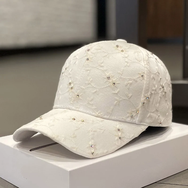 Bestickte Damen-Baseballkappe mit Strass-Detail Skanto