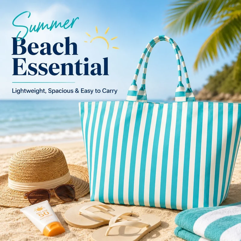Strandtasche mit wasserabweisenden Streifen Skanto