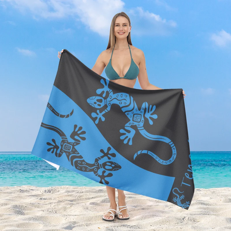 Strandtuch mit farbenfrohem Gecko-Muster Skanto