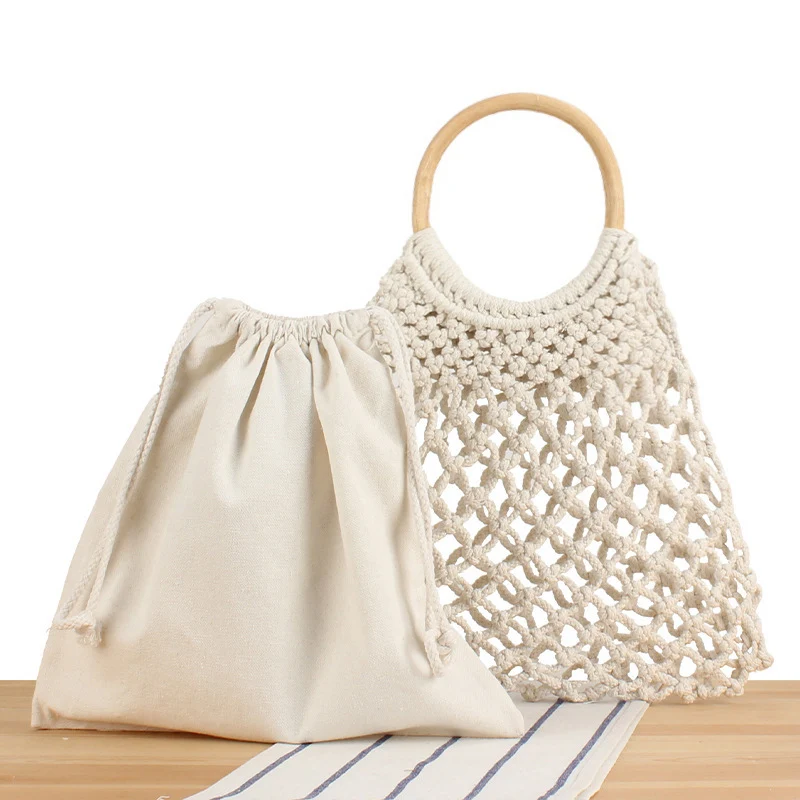 Elegante gewebte Tasche mit rundem Griff Skanto
