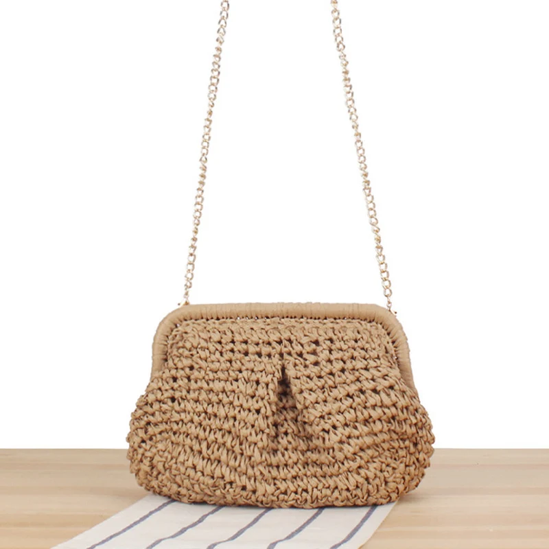 Handtasche mit elegantem Flechtdesign und hochwertiger Kettendekoration Skanto