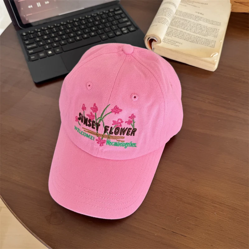Bestickte Blumen-Baseballkappe für Damen Skanto