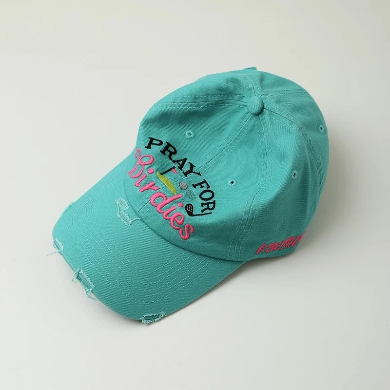 Bestickte Distressed Baseballkappe für Damen Skanto
