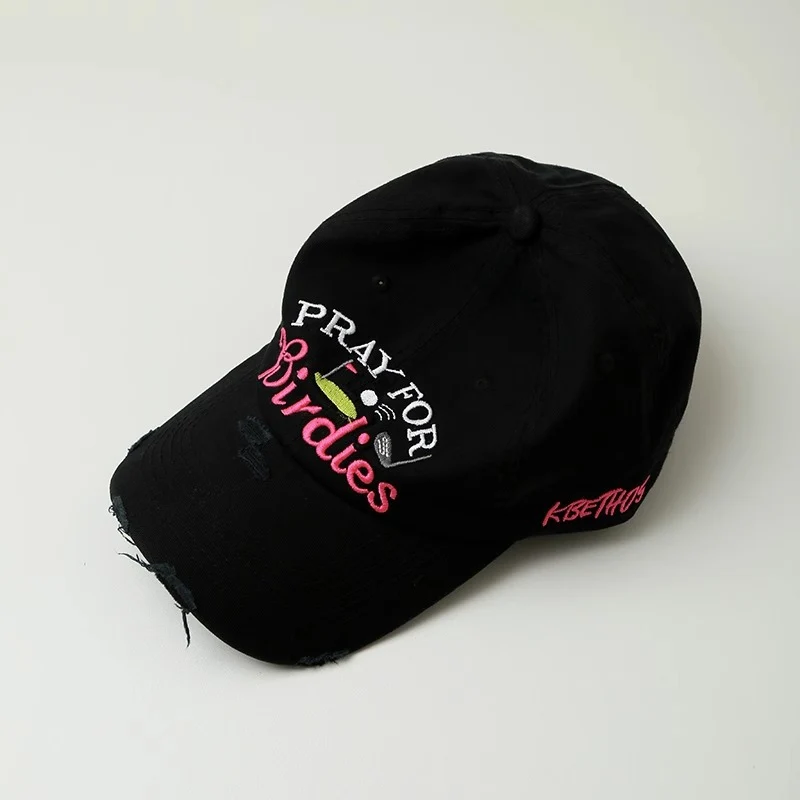 Bestickte Distressed Baseballkappe für Damen Skanto