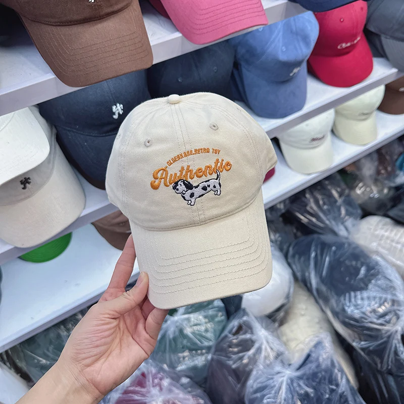 Bestickte Kuhmuster-Baseballkappe für Damen Skanto