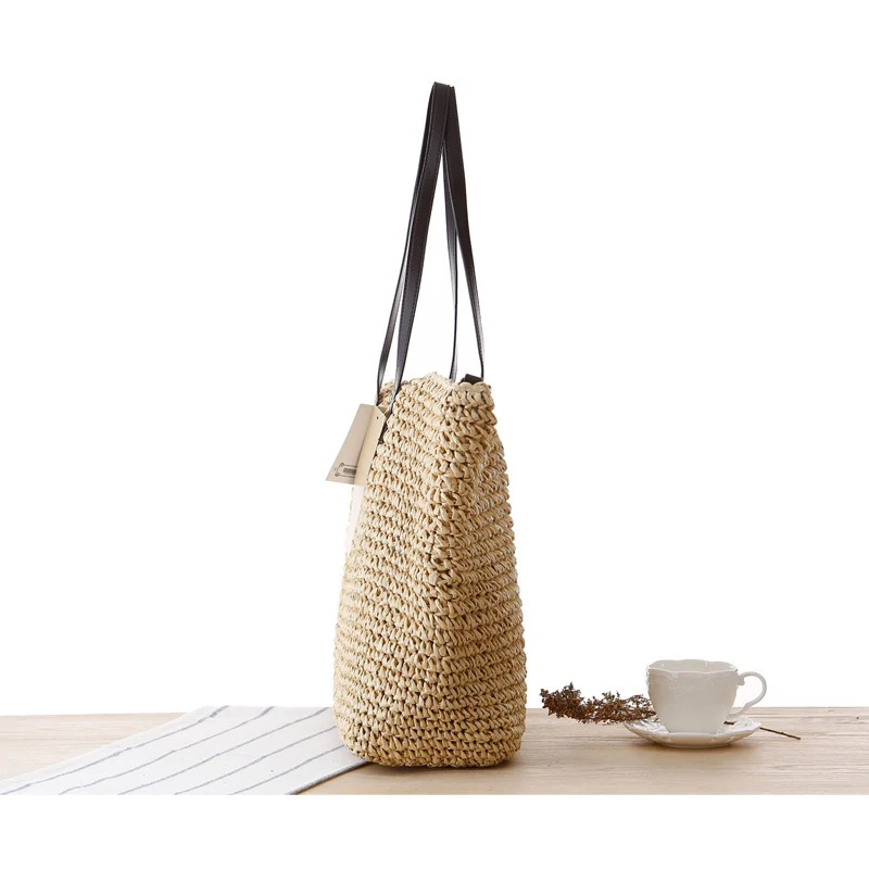 Geflochtene Strandtasche mit robustem Reißverschluss Skanto