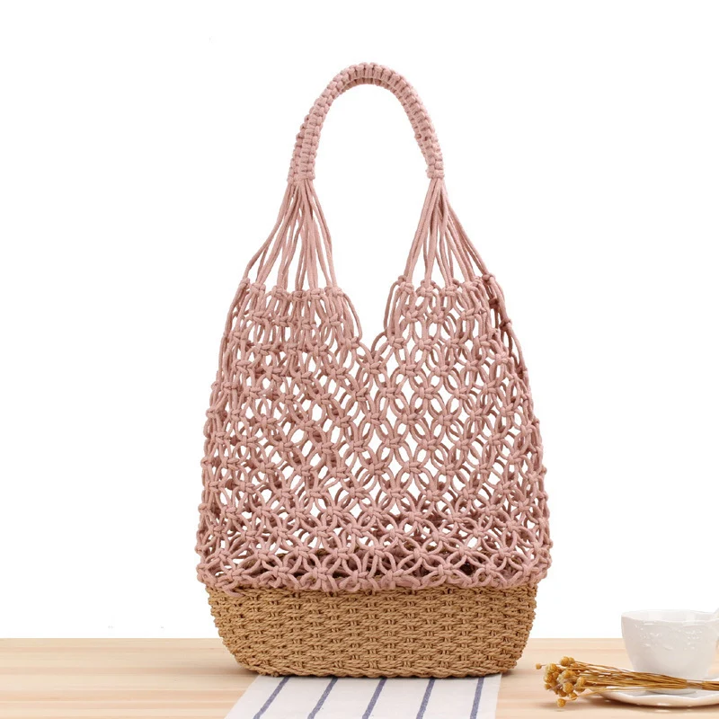 Designer-Umhängetasche aus geflochtenem Raffia Skanto