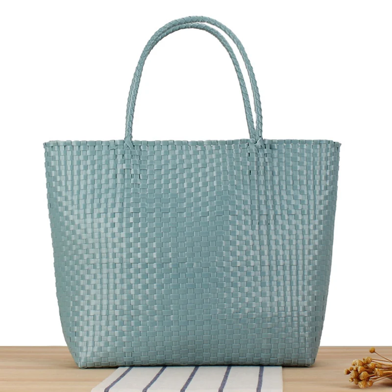 Moderne Strandtasche aus hochwertigem Korbgeflecht Skanto