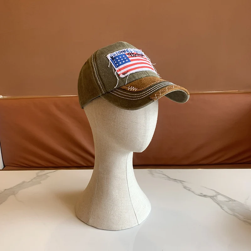 Damen Vintage-inspirierte Distressed Baseballkappe Skanto