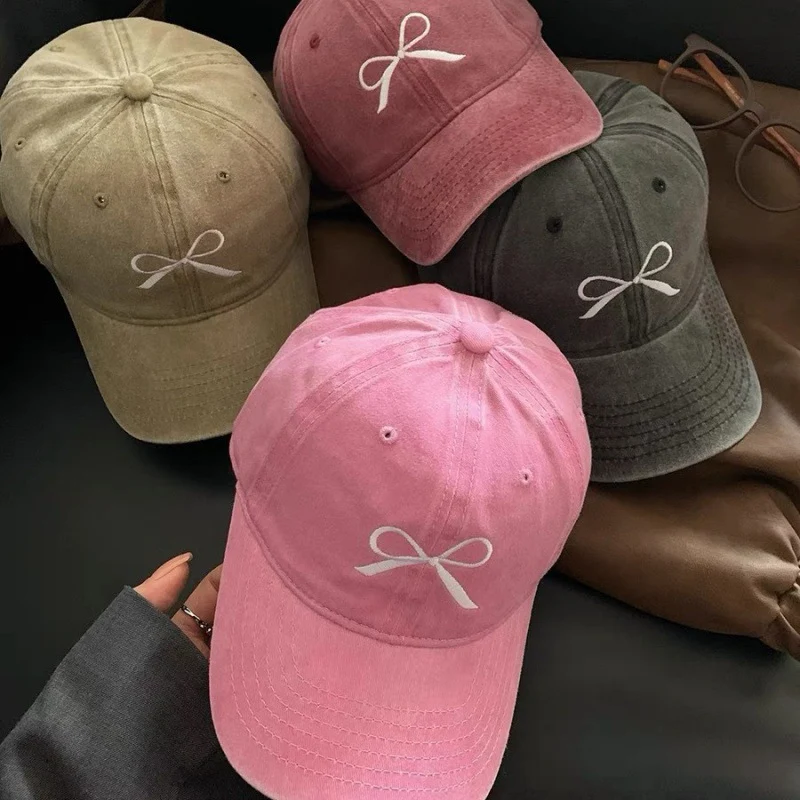 Damen Bestickte Verstellbare Baseball Cap mit Schleifendetail Skanto