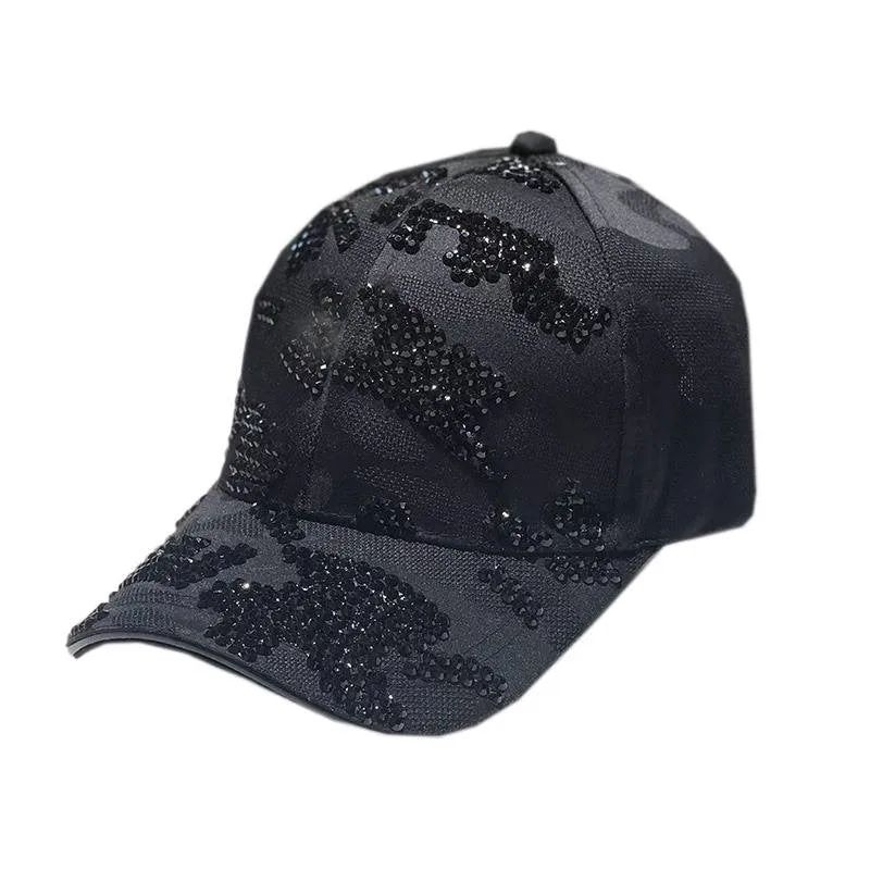 Damen Verzierte Pailletten Baseball Cap Skanto