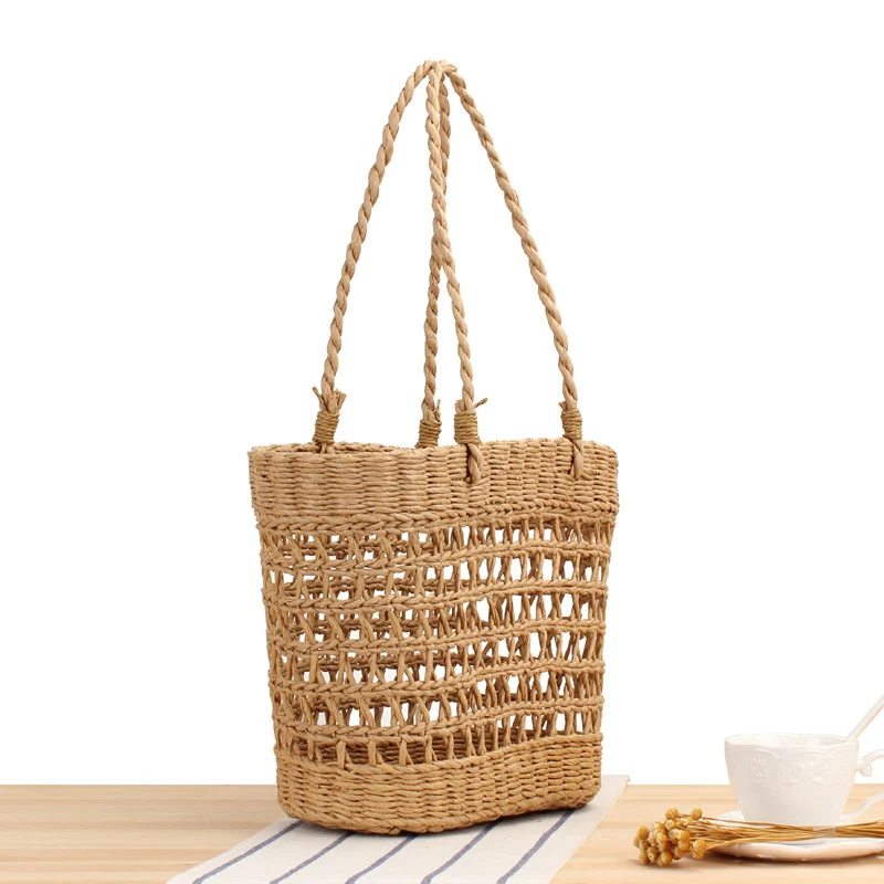 Geflochtene Strandtasche aus Naturmaterial Skanto