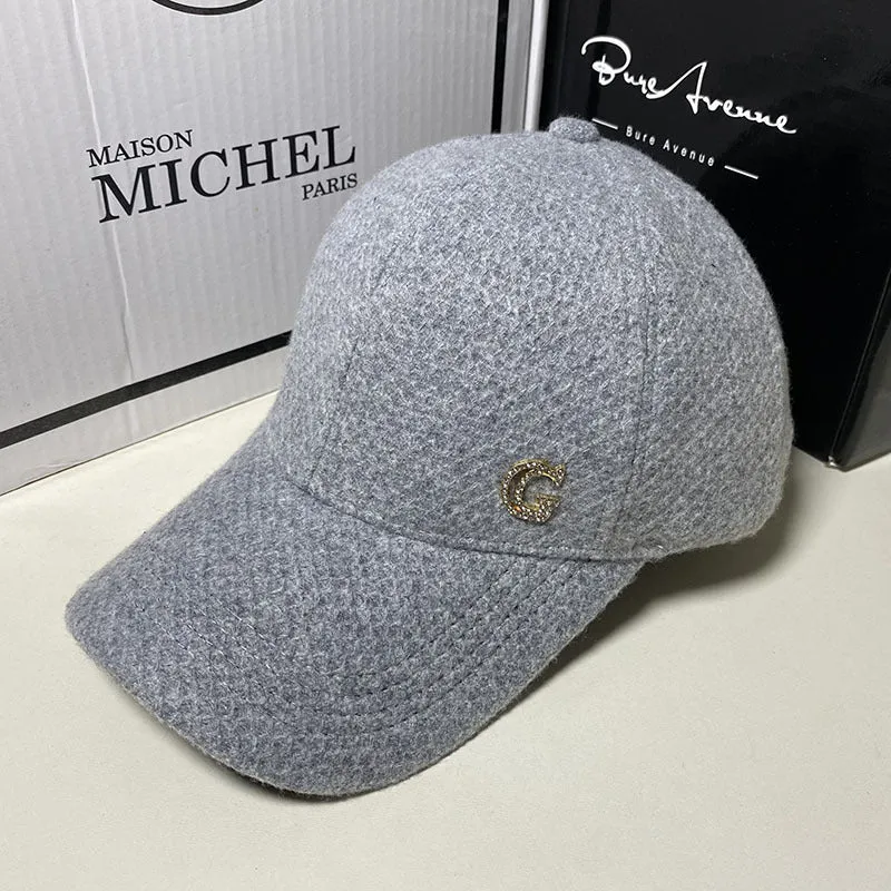 Damen Elegante Baseball Cap aus Wollmischung Skanto
