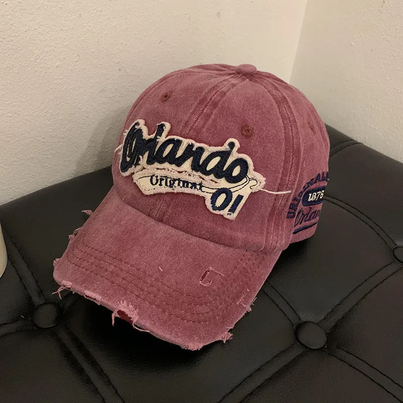 Damen Baseball Cap im Used-Look mit Vintage-Stickerei Skanto