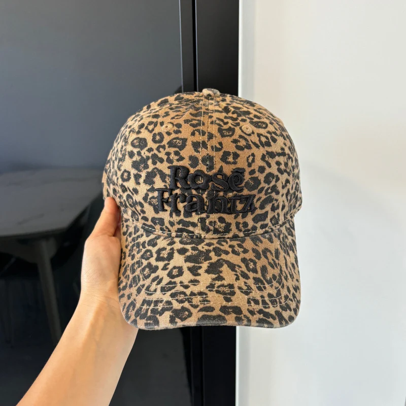 Damen Baseballkappe im Used-Look mit Leopardenmuster Skanto