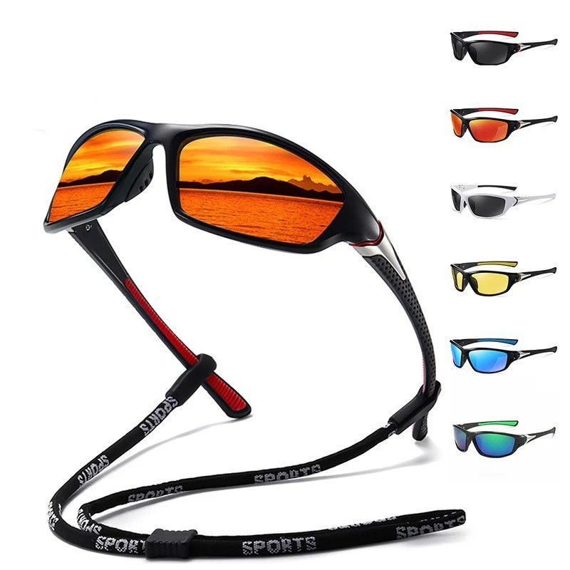 Unisex Sport-Wrap-Sonnenbrille mit polarisierten, bruchsicheren Polycarbonat-Gläsern und rutschfesten Nasenpads Skanto