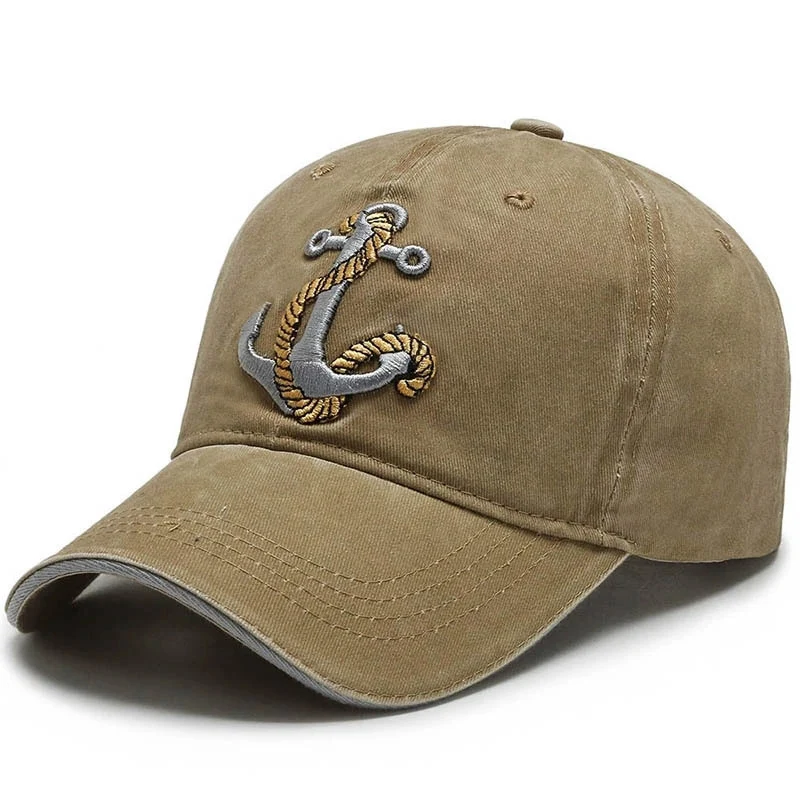 Herren Baumwollkappe mit Marine-Stickerei Skanto