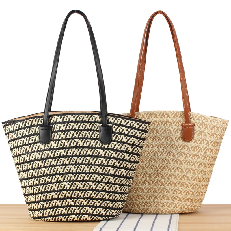 Strandtasche mit raffinierten Lederdetails Skanto